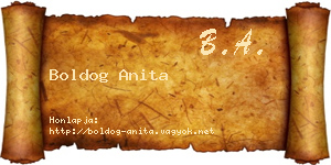 Boldog Anita névjegykártya